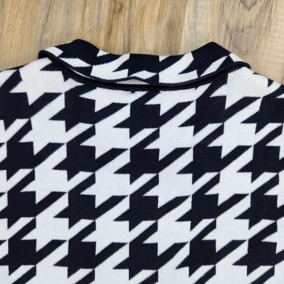 🔹️Worthington Black & White Houndstooth Double Breasted Sweater Jacket XLarge - Picture 5 of 12